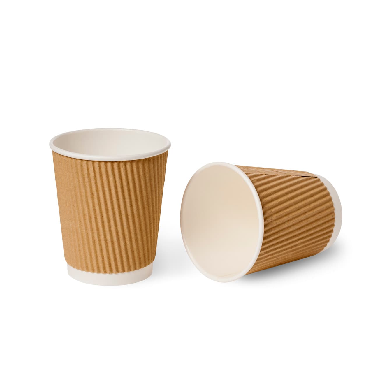 8oz Kraft Ripple Cups | Small Brown Paper Coffee Cups | Elpack