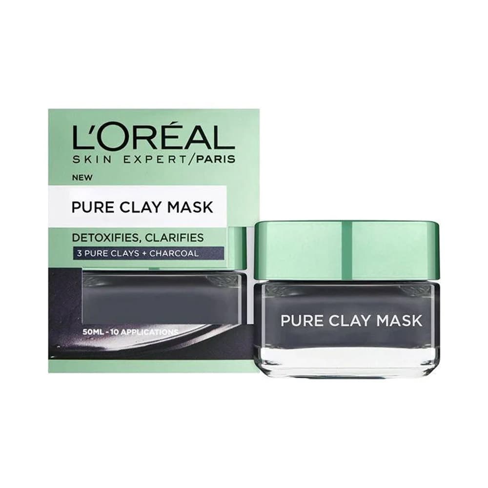 L'Oreal Paris Pure Clay Charcoal Mask - 50ml - Eshaistic.pk