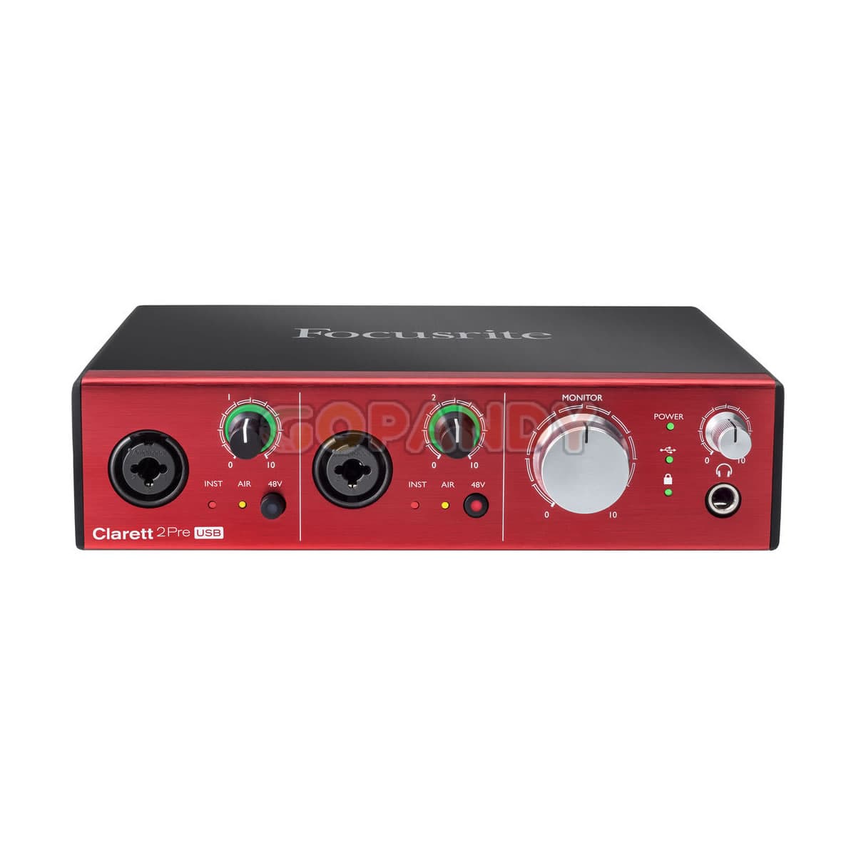 Focusrite Clarett 2Pre USB Desktop 10×4 USB Type-C Audio/MIDI Interface ...