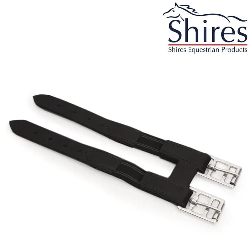 Shires Velociti Girth Extension with elastic inserts - Black
