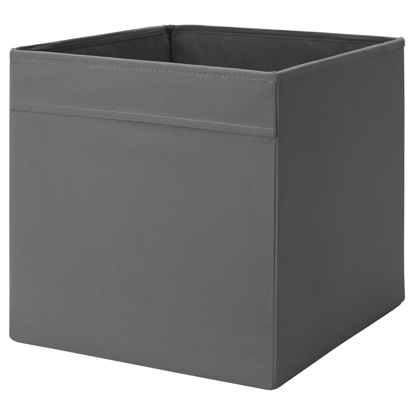 Fabric Storage Box Dark Grey 33x38 cm From DRÖNA - IKEA