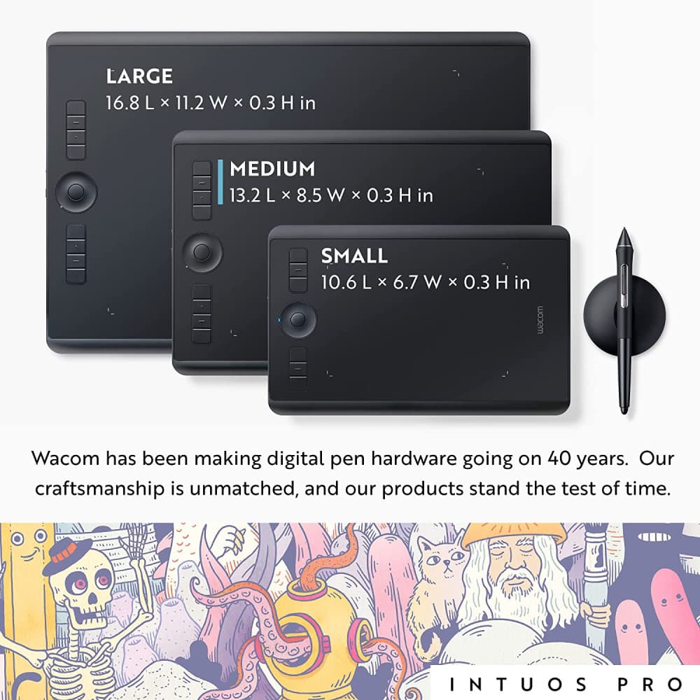 Buy Wacom Intuos Pro - Medium - Graphic Drawing Tablet (PTH660 ...