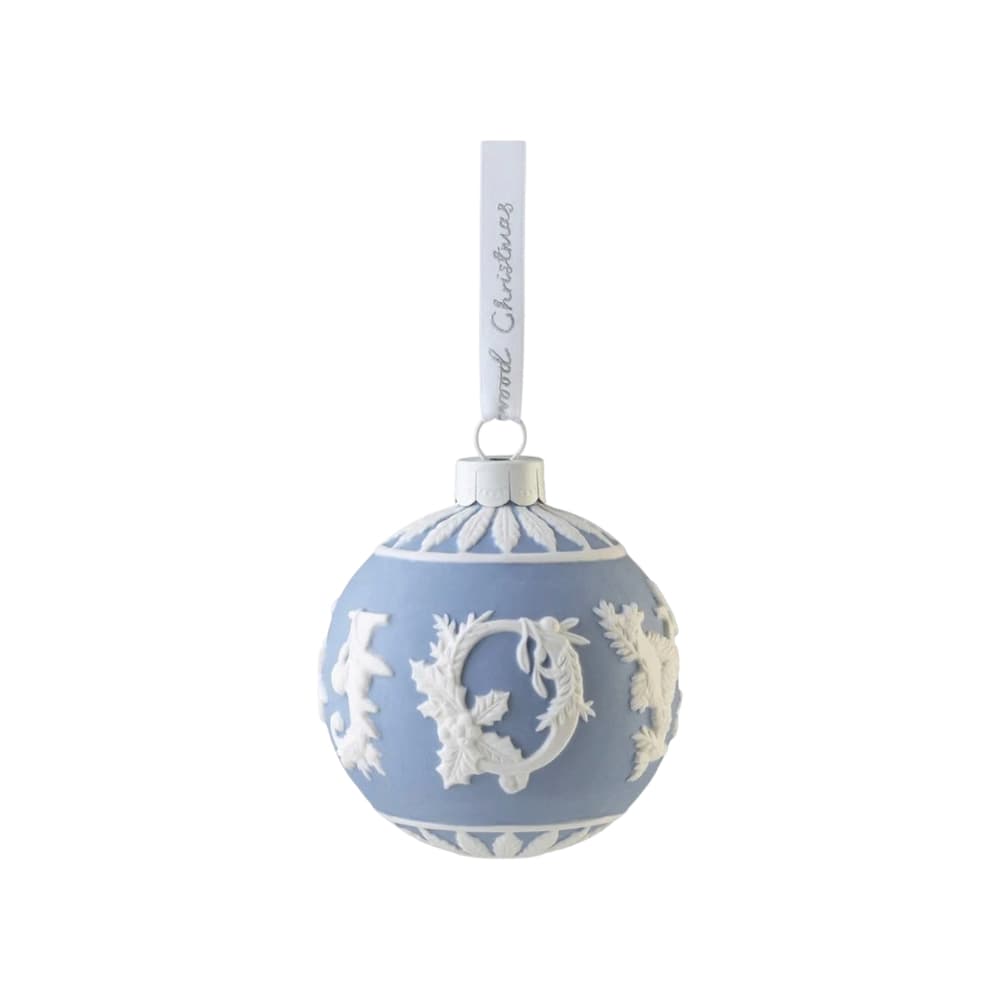 Wedgwood Blue Jasperware Porcelain Joy Christmas Bauble - La Maison ...