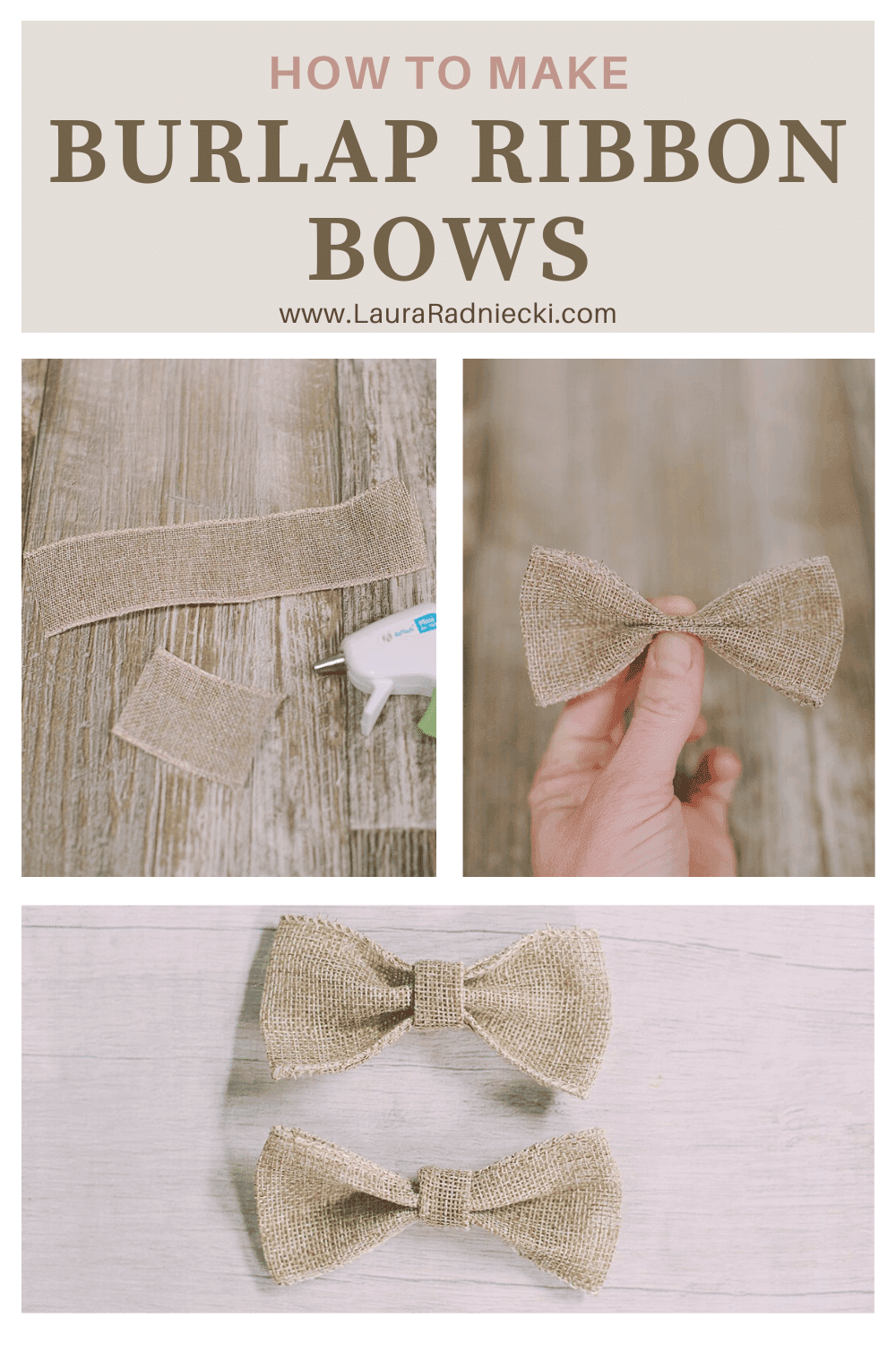 Hobbycraft Burlap Ribbon Bow