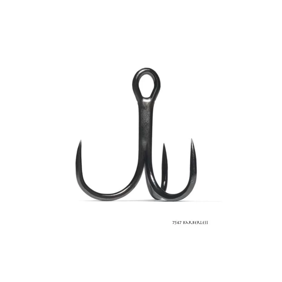 Treble hook VMC 7547 BN Barberless - barbless - Leurre de la pêche