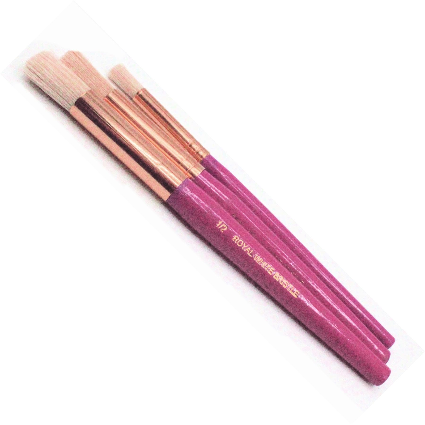 Royal & Langnickel S white Bristle 3 stencil brushes set - Local Art Shop