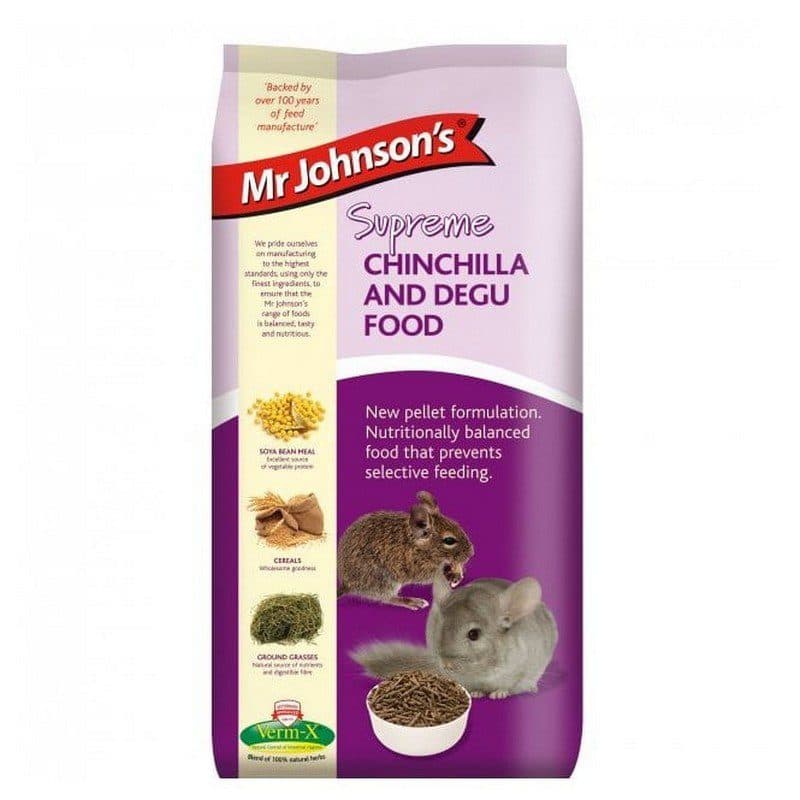 Mr Johnsons Supreme Chinchilla & Degu Pellets 900g - Manor Equestrian