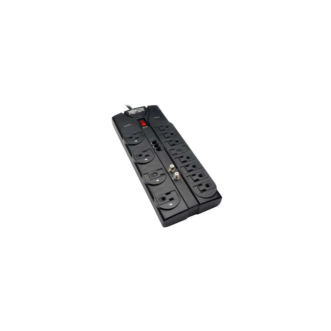 Tripp Lite TLP1208TELTV Surge Protector 12 Outlet 120V RJ11 Coax 8ft ...