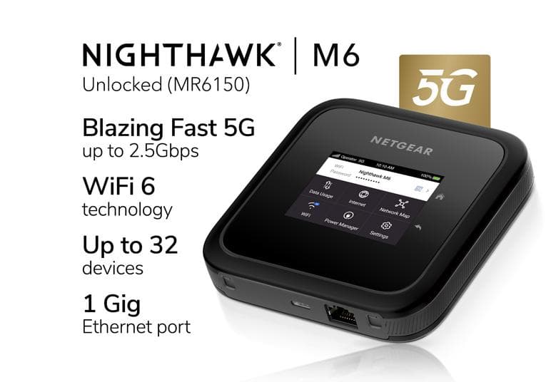 Nighthawk M6 MR6150 Unlocked 5G Mobile Hotspot Router - NETGEAR