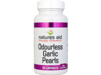 Garlic Pearls (Odourless) 2mg- 90 Capsules - Natures Aid - UK