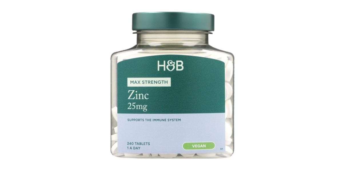 Holland & Barrett Max Strenght Zinc, 25mg - 240 tablets - Olivit.co.uk ...