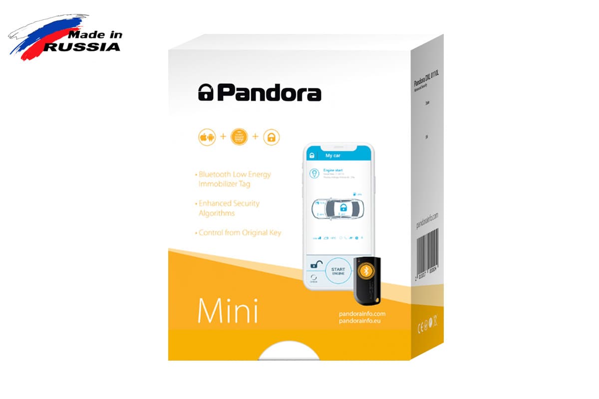 Pandora MINI V2 охранителна система с CAN и имобилайзер · Pandora