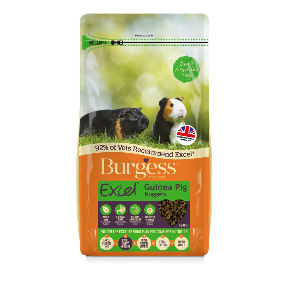 BURGESS EXCEL Guinea Pig Nuggets Mint, 1.5kg • Petmania