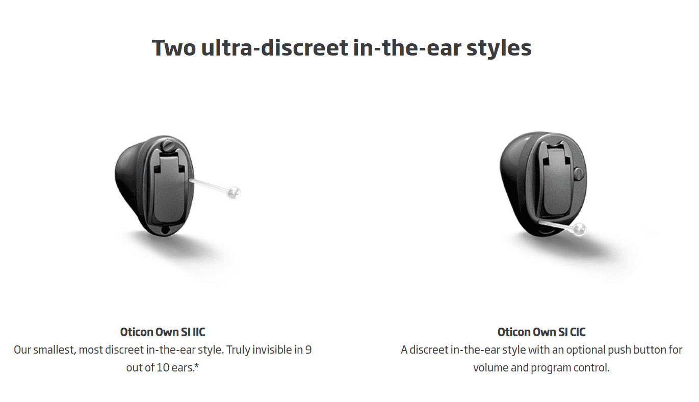 Oticon Own SI (IIC & CIC) Aids - Preston Hearing Care Centre