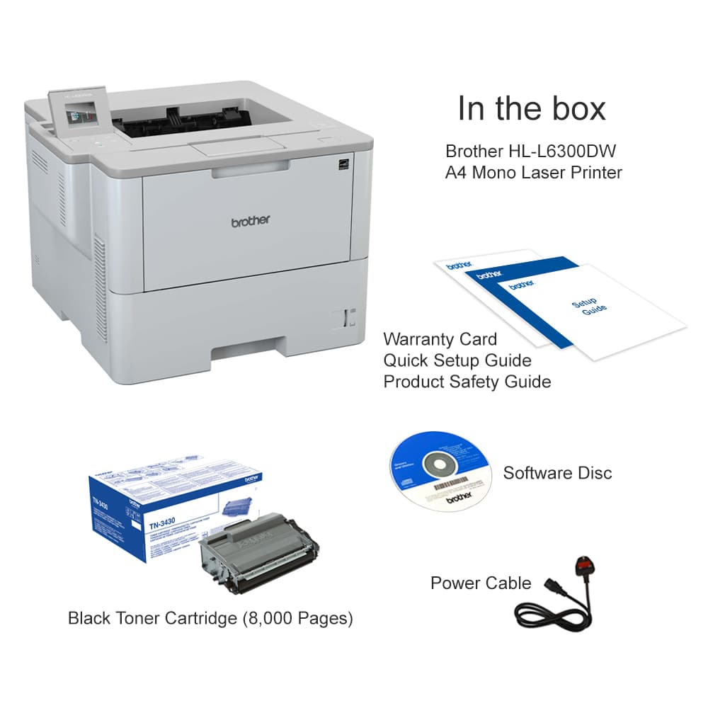 Brother HL-L6300DW A4 Mono Laser Printer - HLL6300DWZU1