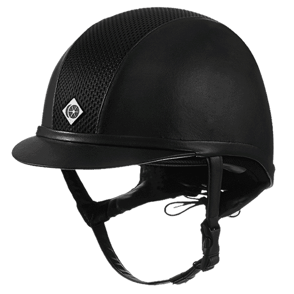 Charles Owen AYR8 Plus Leather Look Helmet - Royal Equestrian