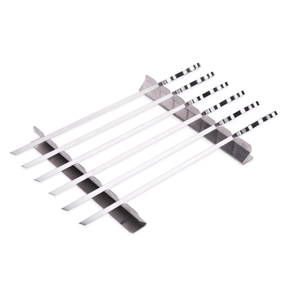 Flat Skewers | Stainless Steel BBQ Skewer Rack | Sahara BBQs