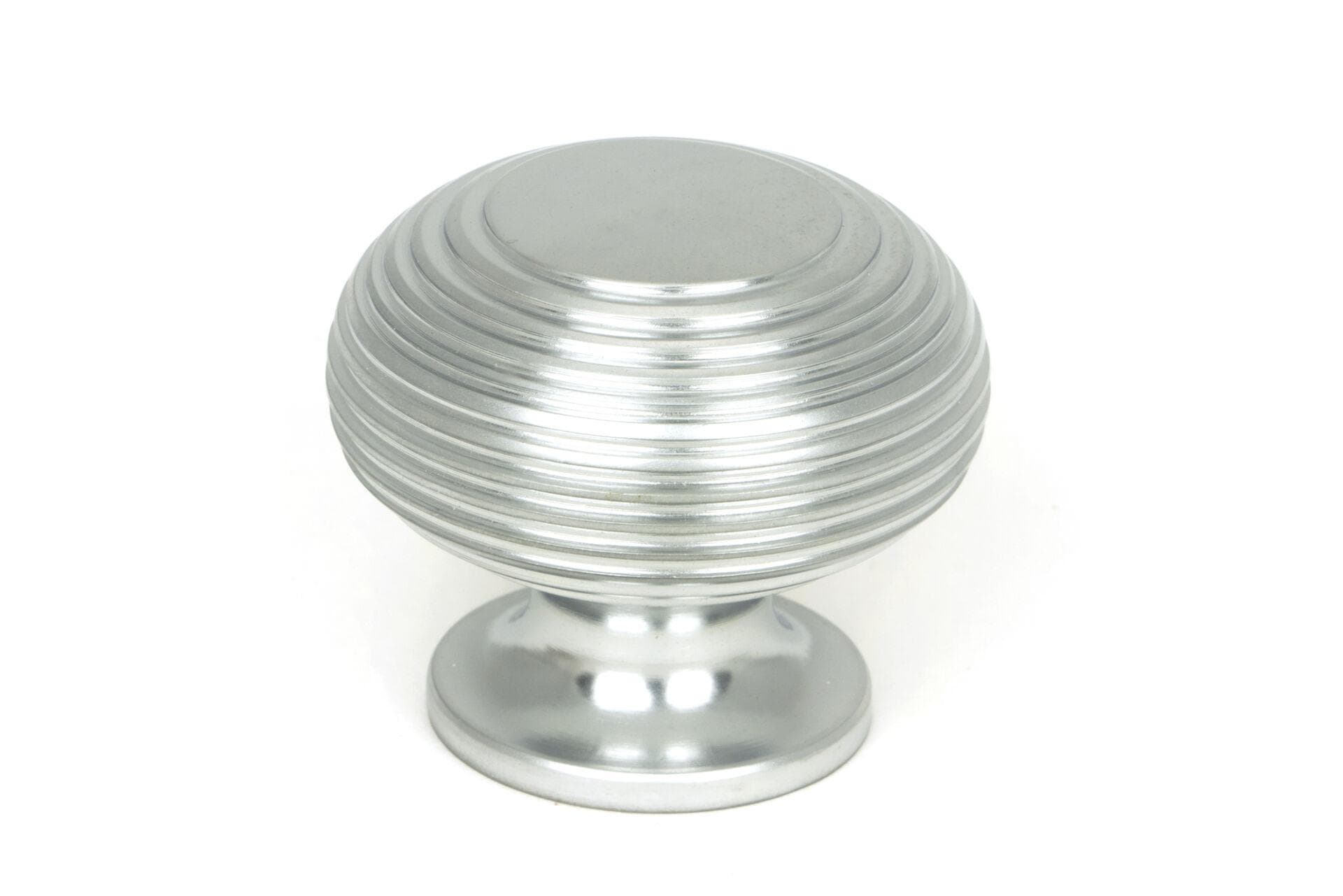 From The Anvil Satin Chrome Beehive Cabinet Knob 40mm - Sealco Scotland