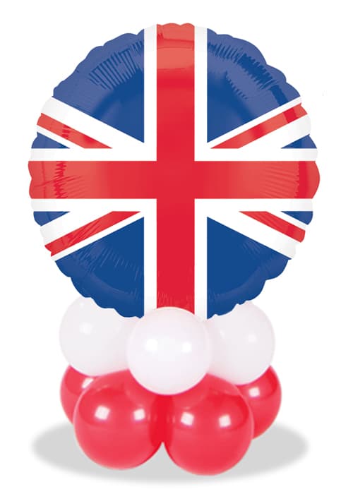 Union Jack Flag Inflated Balloon Centrepiece