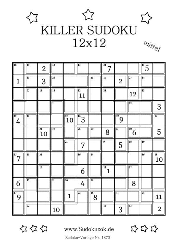 Killer Sudoku Challenge by Puzzle Baron