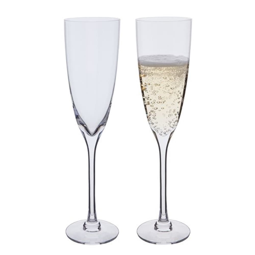 Champagne Flutes: 2 x Dartington Crystal Rachel Champagne Flutes, Glass ...