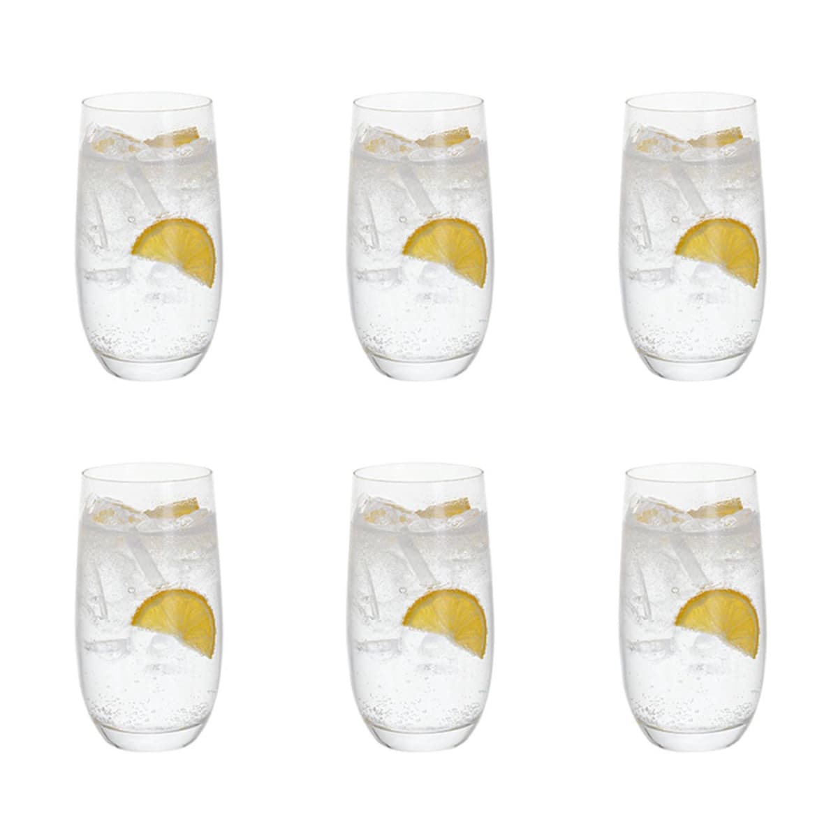 Hi Ball Glasses: 6 x 460ml Dartington Crystal Wine & Dine Highball ...