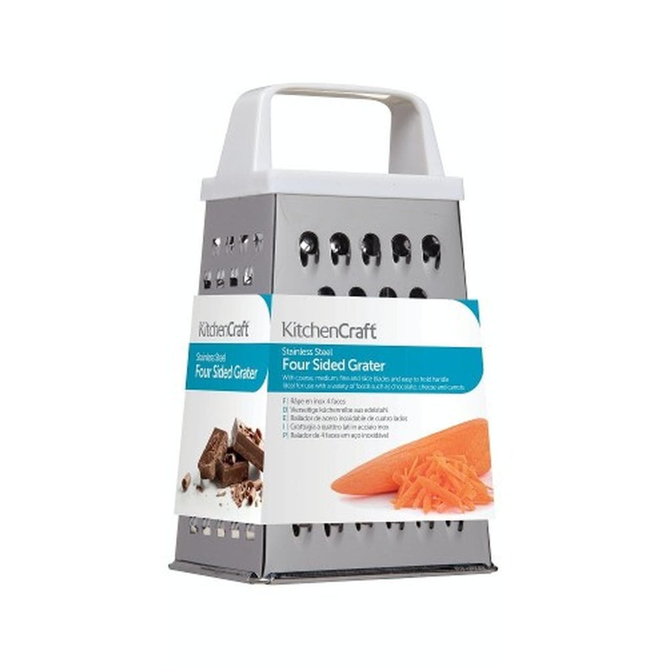 KitchenCraft Stainless Steel 14cm Box Grater