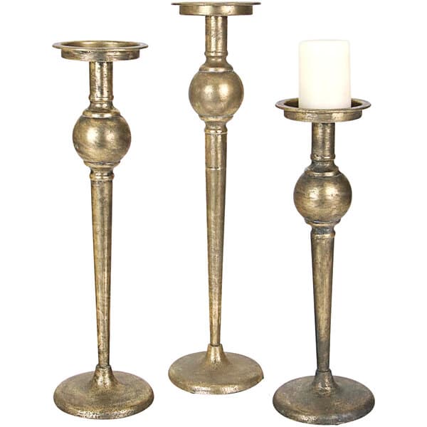 Antique Pillar Candle Holders