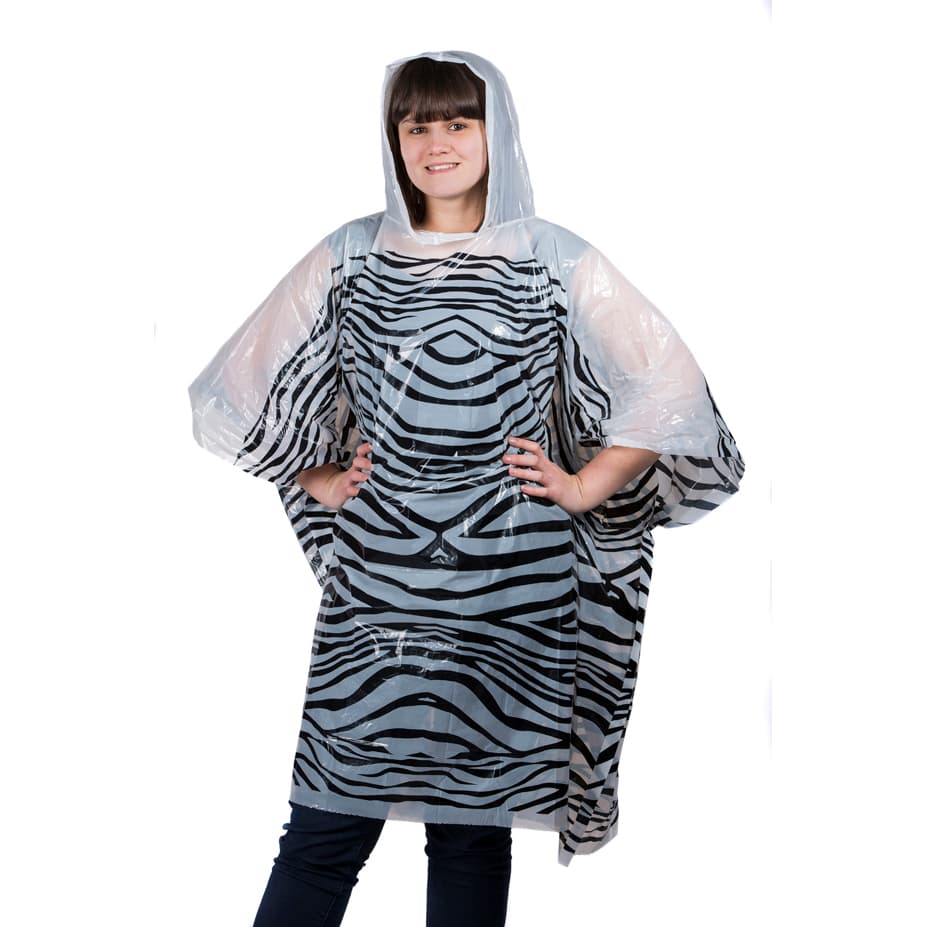 Adult Zebra Animal Print Rain Poncho – Wholesale R…