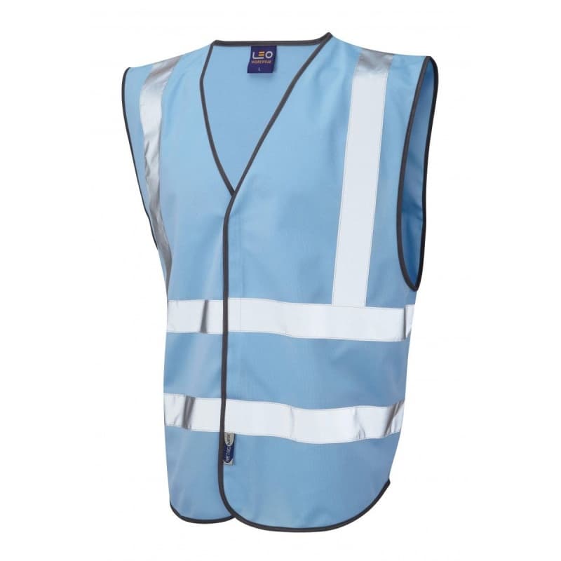 Leo Workwear W05 Pilton Sky Blue Vest - Workwear.co.uk