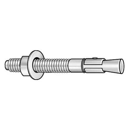 Red Head Trubolt Wedge Anchor, 3/8" Dia., 5" L, Carbon Steel Zinc ...
