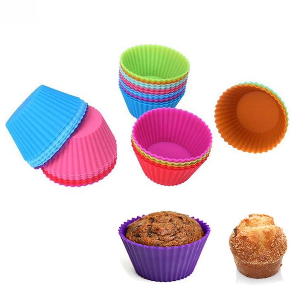 6 PCS Silicone Mini Muffin Cups - Perfect For Putting Cake