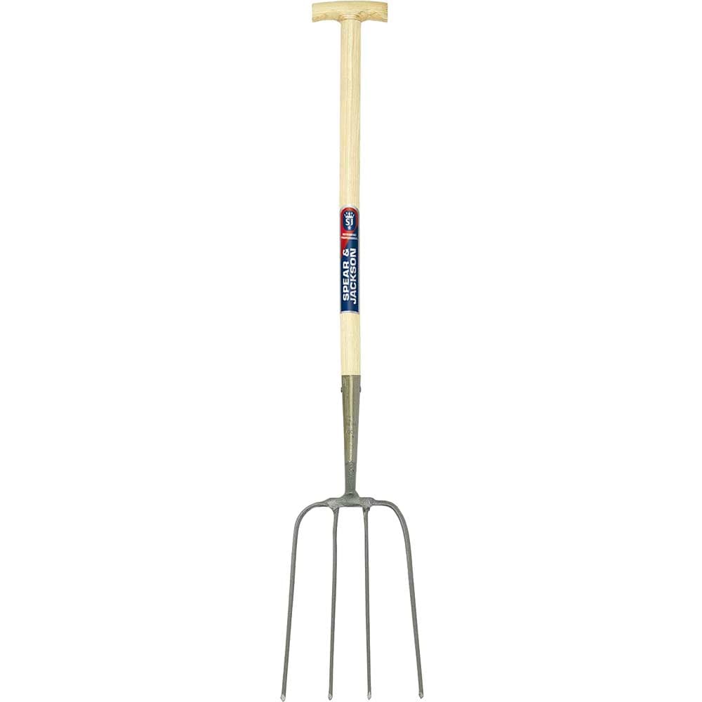 Spear and Jackson Manure Fork Hardwood Shaft | Garden Forks