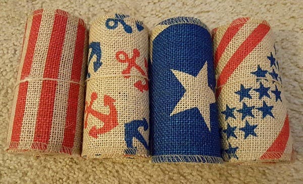 Patriotic Burlap Wreath - Sew Crafty Crochet