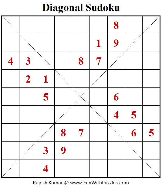 Diagonal Sudoku Puzzles by Djape