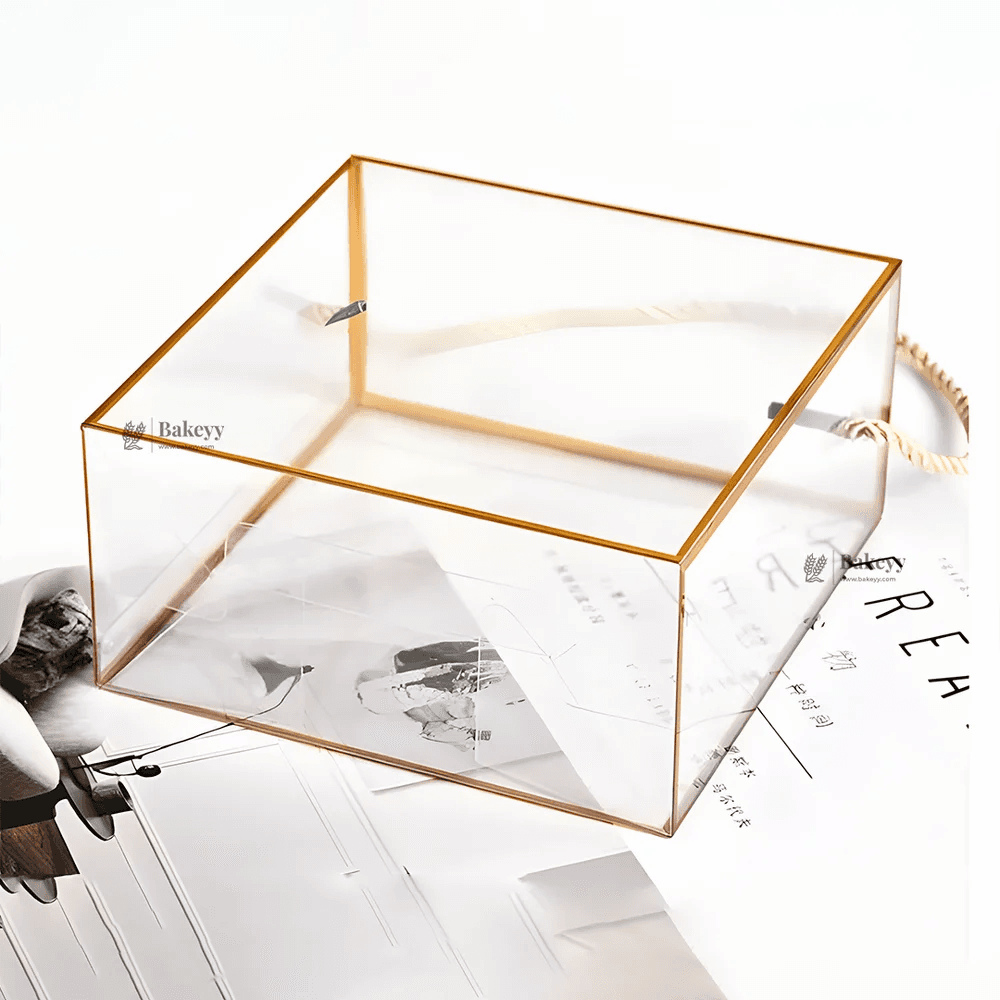 Luxury Clear Pvc Gift Boxes With Gold Border | Elegant Display ...