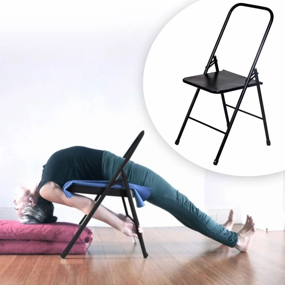 Black Folding Meditation Iyengar Yoga Backless Chair at ₹ 2000 in Mumbai