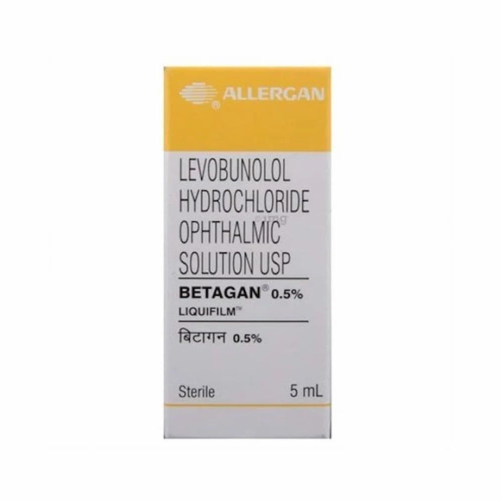 0.5% Betagan Levobunolol Hydrochloride Ophthalmic Solution, 5 ml ...