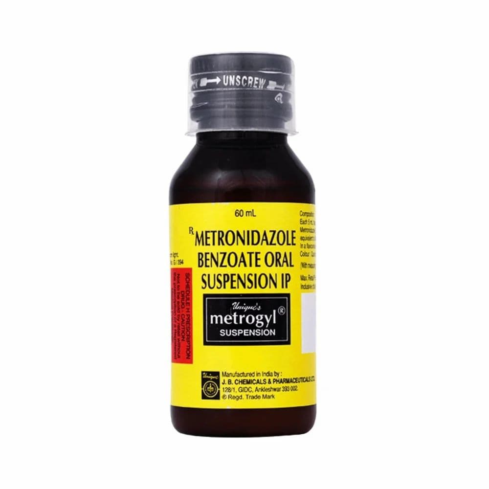 Metrogyl Metronidazole 200mg/5ml Oral Suspension at ₹ 36/box ...