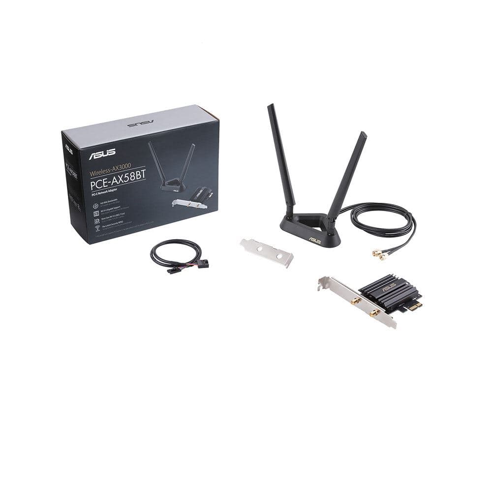 ASUS AX3000 PCE-AX58BT WiFi 6 Dual Band PCIe Wireless Adapter w ...