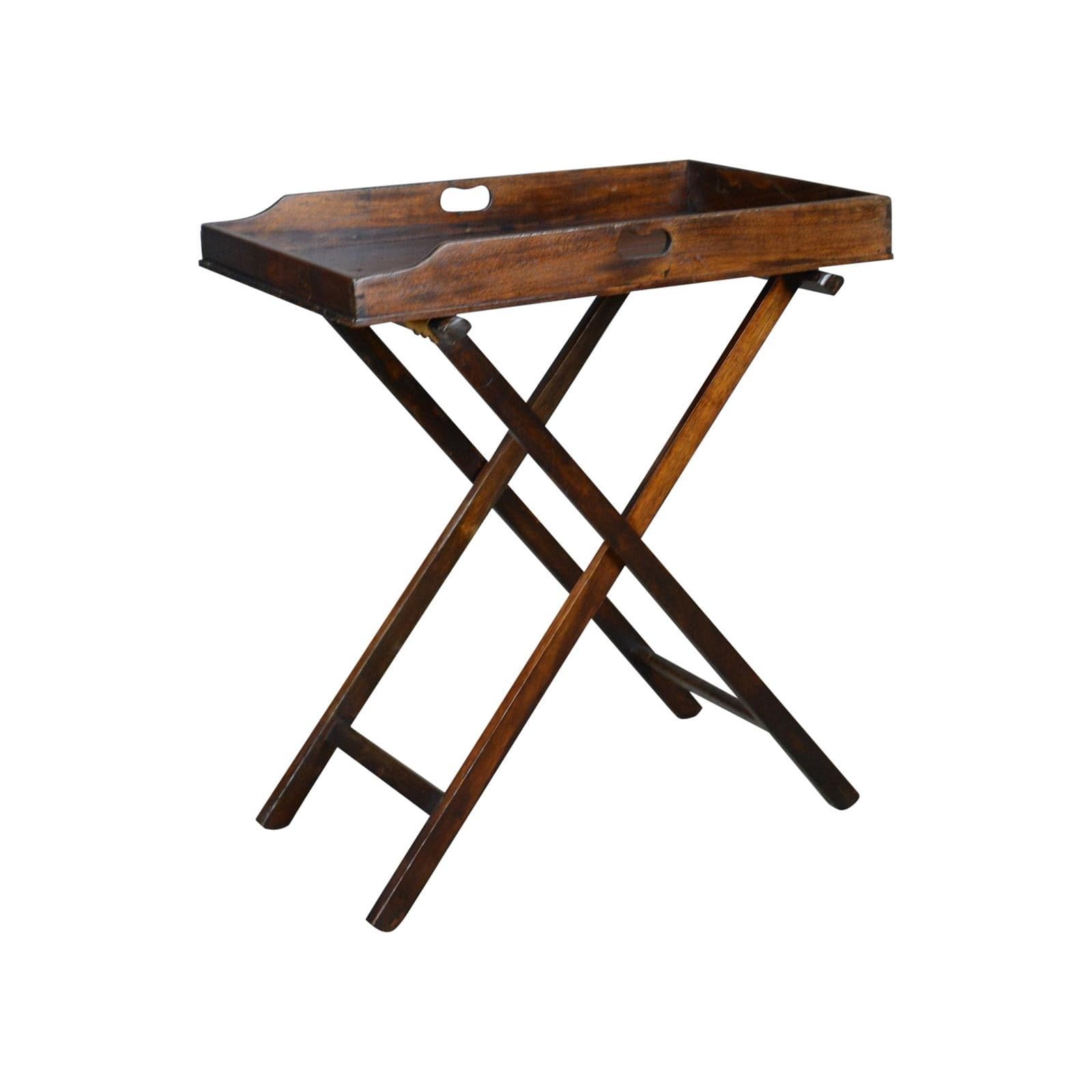 Antique Butler's Tray Table, Victorian, Mahogany, Folding Stand, circa ...