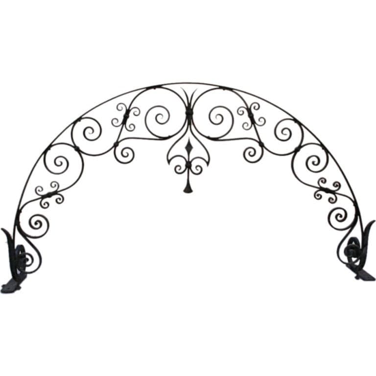 Decorative Wrought Iron Arch at 1stDibs | rod iron arch, wrought iron ...