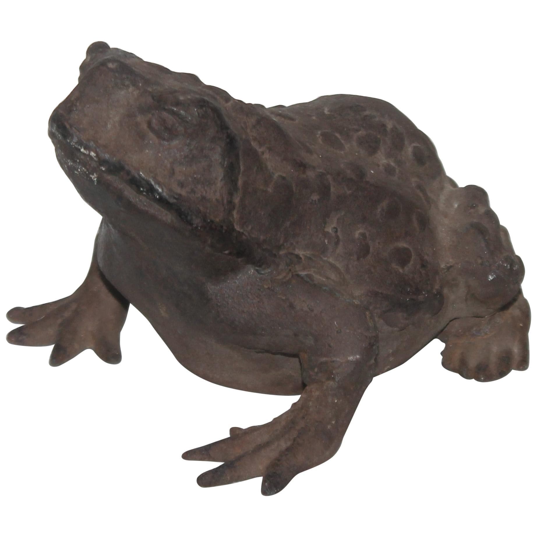 Handmade Cast Iron Frog Door Stop at 1stDibs