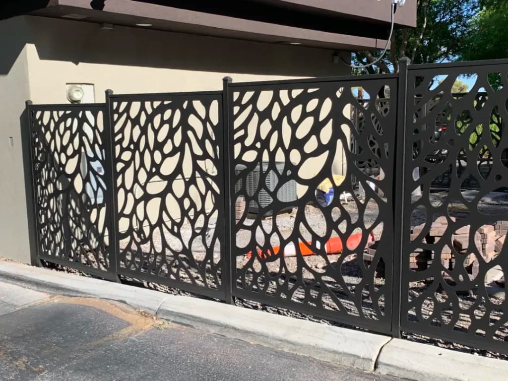 Laser Cut Metal Fence Decorative Panels: Tournament Hills | A1 Fence LV
