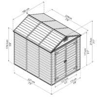 Palram Canopia® | SkyLight™ Apex Shed 6x8 (Grey) - A1 Sheds