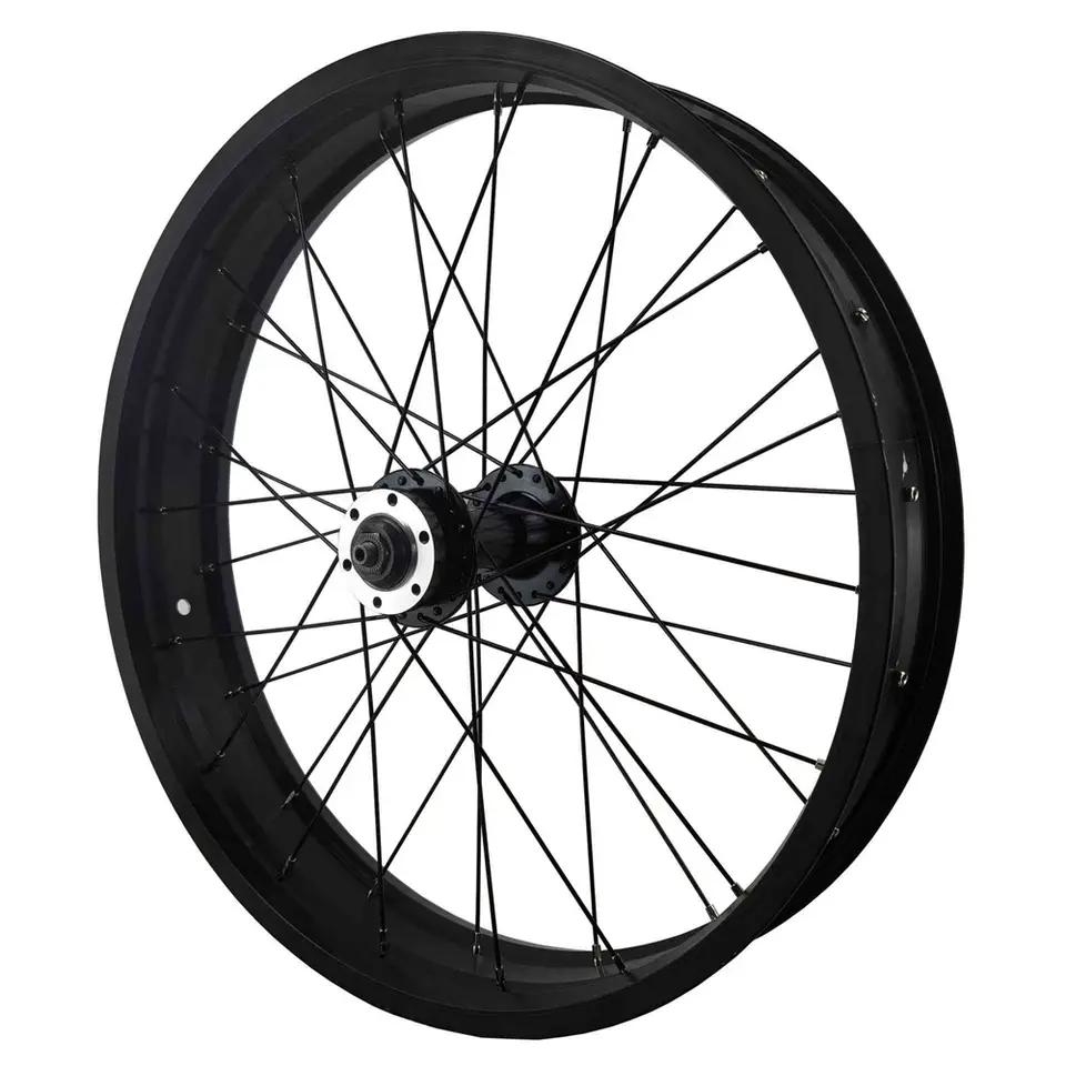 Fat Bike Front Wheel, 20 & 26 Inch, Disc Brake, 80Mm Wide, 4.0 Tire.
