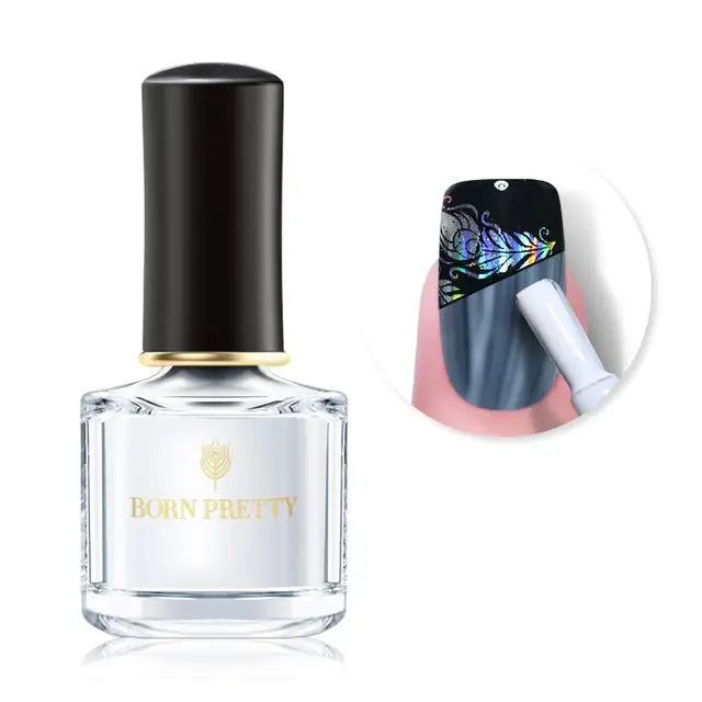 BORN PRETTY Nail Foil Adhesive Glue 6ml sparkly Nails Sticker Transfer ...