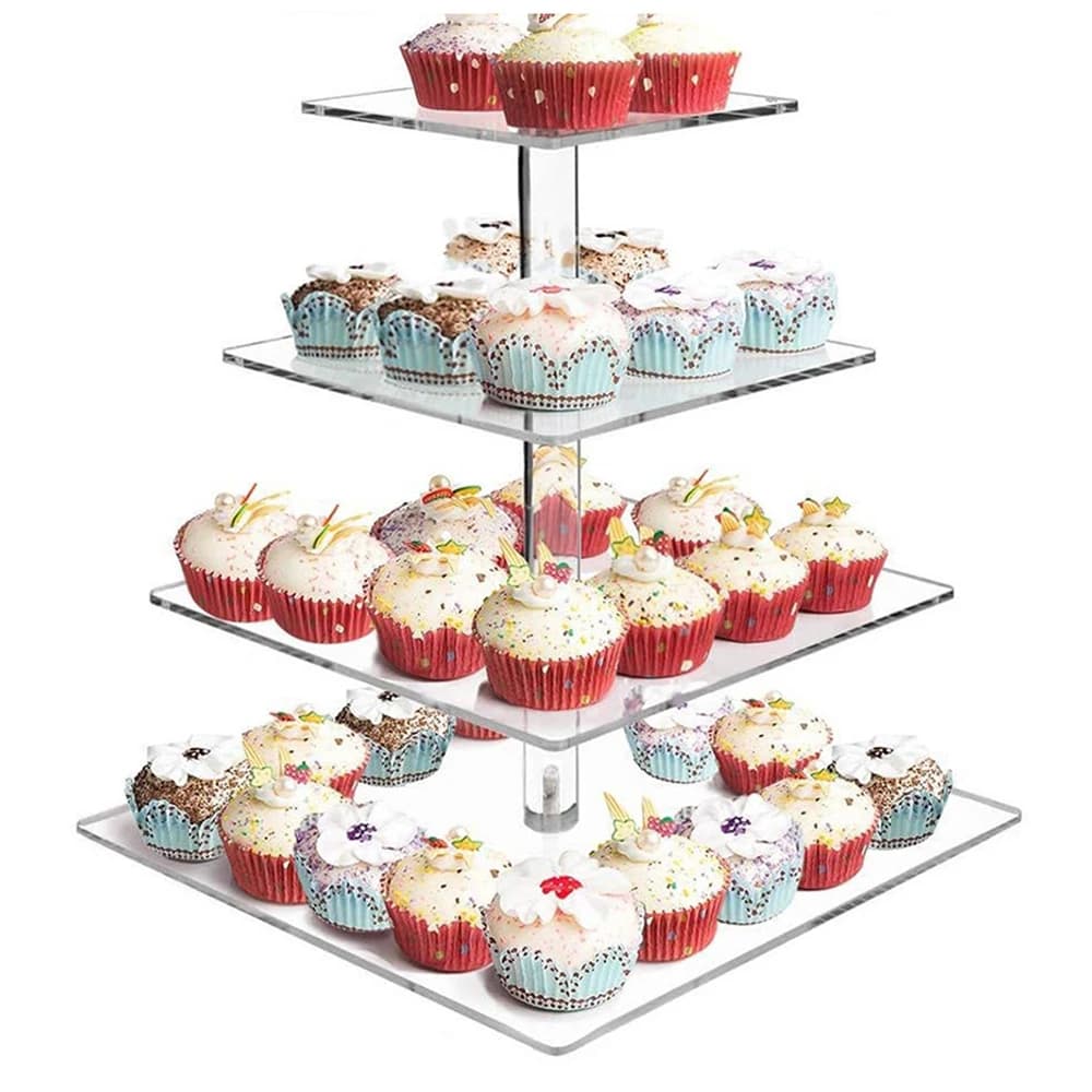 3-4-Tier-Acrylic-Wedding-Cake-Stand-Crystal-Cup-Cake-Display-Shelf ...