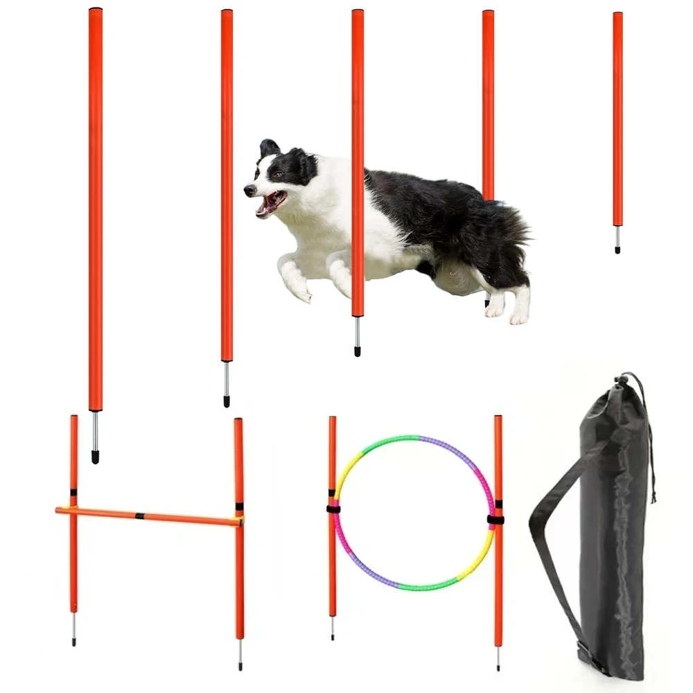 Dog-Agility-Weave-Poles-Portable-Dog-Training-Poles-Dog-Agility ...