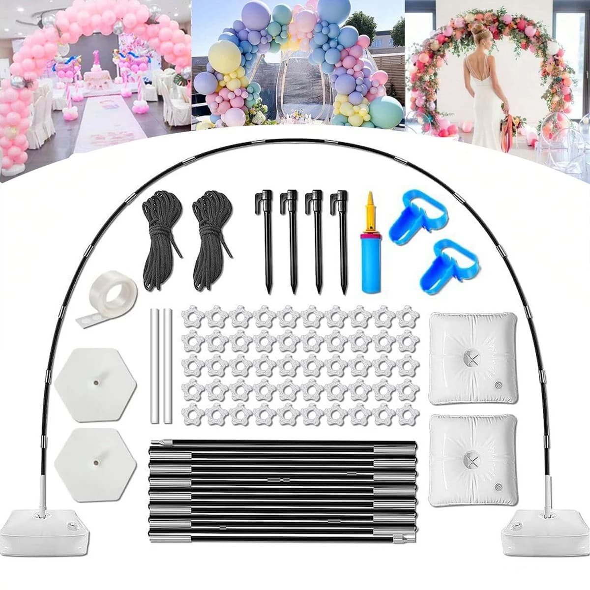 1-Set-Plastic-Balloon-Arch-Stand-Kit-Large-Arch-Kits-Frame-Festival ...